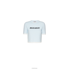 Miu Miu BOUCLE COMPLE CREW-NECK pulóver Astro/Fehér - Miu Miu Magyarország 826B06751