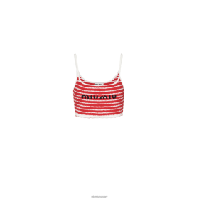 Miu Miu BOUCLE COMPLE TOP vörös/fehér - Miu Miu Hungary 826B06604
