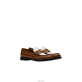 Miu Miu Bőr Penny Loafers dohány/fehér - Miu Miu Magyarország 826B06321