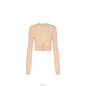 Miu Miu Cashmere Crew-nyakú pulóver albínó fehér - Miu Miu Magyarország 826B06753