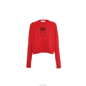 Miu Miu Cashmere Crew-nyakú pulóver piros - Miu Miu Magyarország 826B06765