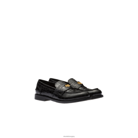 Miu Miu Croco-nyomtatott bőr penny loaferek fekete - Miu Miu Hungary 826B06308