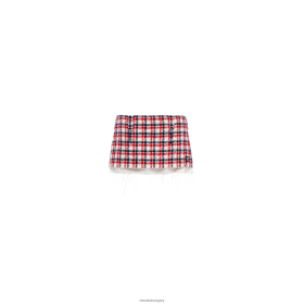 Miu Miu Ellenőrizze a tweed miniszoknyát fehér/piros - Miu Miu Magyarország 826B06901
