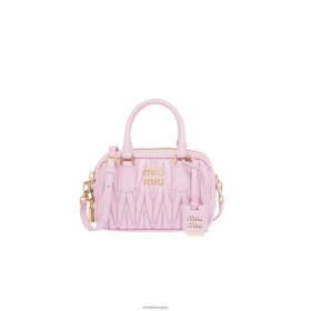 Miu Miu Matelasse Nappa bőr felső fogantyú Alabaster rózsaszín - Miu Miu Hungary 826B06144