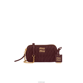 Miu Miu Matelasse Nappa bőr mini-táska amarant vörös/kukorica sárga - Miu Miu Magyarország 826B0681