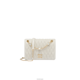 Miu Miu Matelasse Nappa bőr mini-táska fehér - Miu Miu Magyarország 826B06113