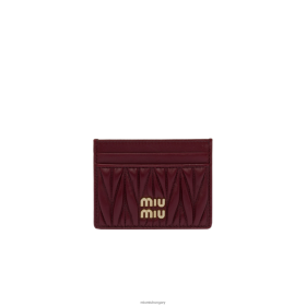 Miu Miu Matelasse Nappa bőrkártya -tartó amarant vörös/kukorica sárga - Miu Miu Magyarország 826B061039