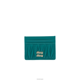 Miu Miu Matelasse Nappa bőrkártya -tartó pávakék - Miu Miu Magyarország 826B061037