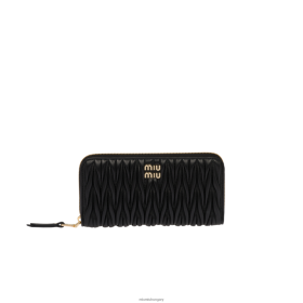 Miu Miu Nagy Matelasse Nappa bőr pénztárca fekete - Miu Miu Magyarország 826B061083