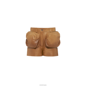 Miu Miu Nappa bőr rövidnadrág karamella - Miu Miu Magyarország 826B06563