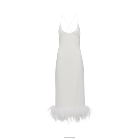 Miu Miu Stretch Cady ruha tollakkal fehér - Miu Miu Magyarország 826B06397