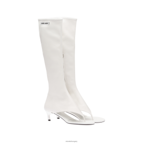 Miu Miu Stretch Nappa bőr tanga csizma fehér - Miu Miu Hungary 826B06332