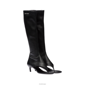 Miu Miu Stretch Nappa bőr tanga csizma fekete - Miu Miu Hungary 826B06334