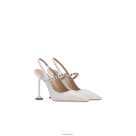 Miu Miu Szatén szivattyúk kristályokkal fehér - Miu Miu Hungary 826B06200