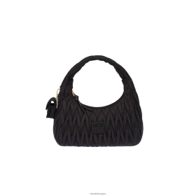 Miu Miu Vándorló Matelasse regenerált nylon hobo táska fekete - Miu Miu Hungary 826B0636