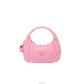 Miu Miu Vándorló Matelasse regenerált nylon hobo táska rózsaszín - Miu Miu Magyarország 826B0635