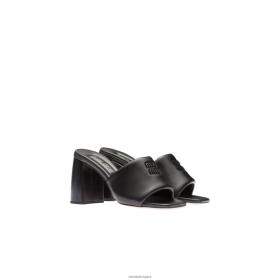 Miu Miu bőr szandál fekete - Miu Miu Hungary 826B06224