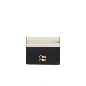 Miu Miu bőrkártya -tartó fekete/fehér - Miu Miu Magyarország 826B061055