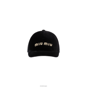 Miu Miu bársonyos baseball sapka fekete/platina - Miu Miu Hungary 826B061212