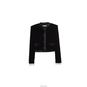 Miu Miu bársonyos, egy mellű kabát fekete - Miu Miu Hungary 826B06500