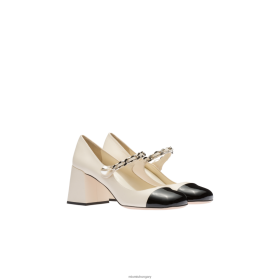 Miu Miu bőrszivattyúk Elefántcsont/fekete - Miu Miu Hungary 826B06192