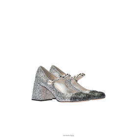 Miu Miu csillogó szivattyúk ezüst/pala - Miu Miu Magyarország 826B06193