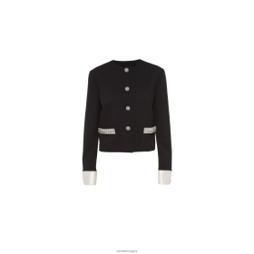 Miu Miu egy mellű gabona de poudre dzseki fekete - Miu Miu Hungary 826B06490