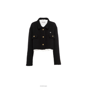 Miu Miu egy mellű tweed dzseki fekete - Miu Miu Magyarország 826B06515