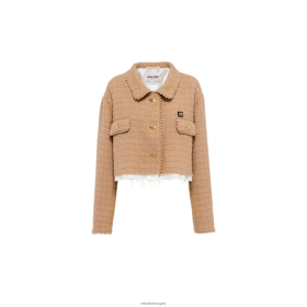 Miu Miu egy mellű tweed dzseki tevebarna - Miu Miu Hungary 826B06516