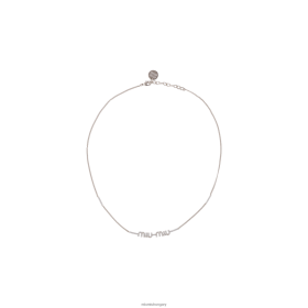 Miu Miu fém nyaklánc kristályokkal acél - Miu Miu Hungary 826B061371