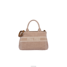 Miu Miu farmer kézitáska Jacquard logóval tevebarna - Miu Miu Hungary 826B06134