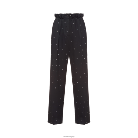 Miu Miu hímzett gabona de poudre nadrág fekete - Miu Miu Hungary 826B061002