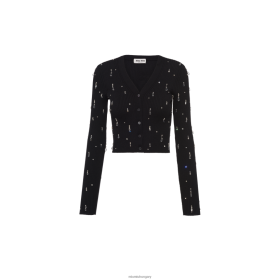 Miu Miu hímzett gyapjú kardigán fekete - Miu Miu Magyarország 826B06807