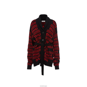 Miu Miu kasmír kardigán fekete/piros - Miu Miu Magyarország 826B06767