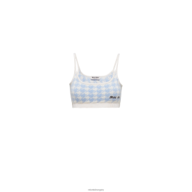 Miu Miu kasmír teteje fehér/asztrális kék - Miu Miu Hungary 826B06646