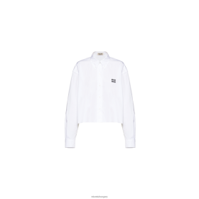 Miu Miu kivágott poplin ing fehér - Miu Miu Hungary 826B06616