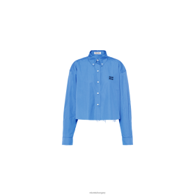 Miu Miu kivágott poplin ing periwinkle kék - Miu Miu Magyarország 826B06667