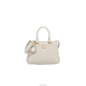Miu Miu kristály nappa bőr kézitáska fehér - Miu Miu Hungary 826B06156