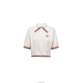 Miu Miu levágott selyem- és pamut póló fehér - Miu Miu Hungary 826B06796