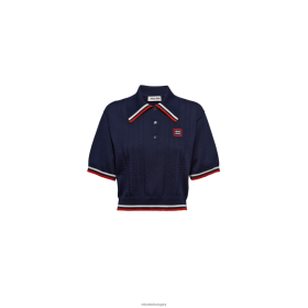 Miu Miu levágott selyem- és pamut póló haditengerészet - Miu Miu Magyarország 826B06795