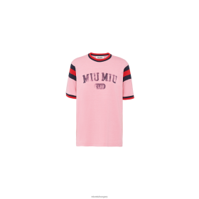 Miu Miu nyomtatott mez póló begonia rózsaszínű - Miu Miu Magyarország 826B06707