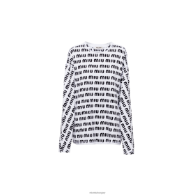 Miu Miu nyomtatott pamut póló fehér - Miu Miu Hungary 826B06678