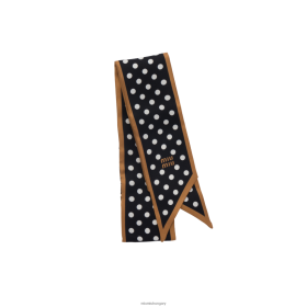 Miu Miu nyomtatott twill sál fekete/karamell - Miu Miu Magyarország 826B061233