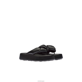 Miu Miu párnázott Mordore Nappa bőr tanga szandál fekete - Miu Miu Hungary 826B06272