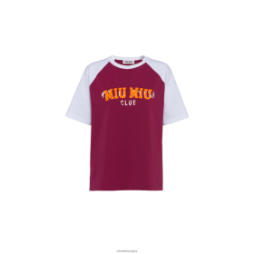 Miu Miu pamut póló Burgundia - Miu Miu Magyarország 826B06705