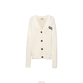 Miu Miu pamut és kasmír kardigán fehér - Miu Miu Magyarország 826B06731