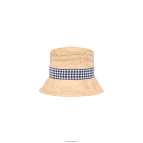 Miu Miu raffia vödör kalap bézs/kék - Miu Miu Hungary 826B061214