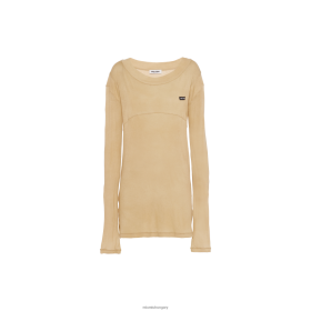 Miu Miu ruhadarabot festett hosszú ujjú bordás kötött mez póló zsinór - Miu Miu Magyarország 826B06673