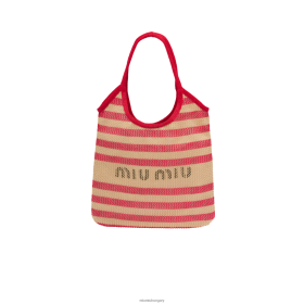 Miu Miu szövet és vászon táska piros/bézs - Miu Miu Hungary 826B06124