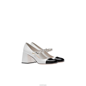 Miu Miu szabadalmi bőr szivattyúk fehér/fekete - Miu Miu Hungary 826B06194